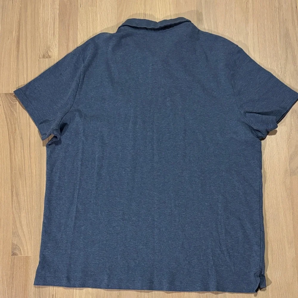 4- Banana Republic Heathered Blue Polo Shirt